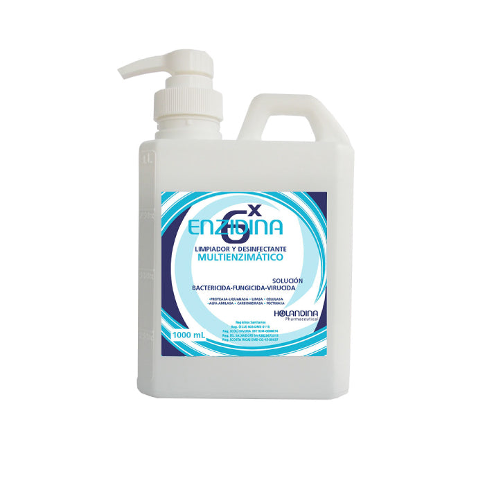 Detergente Multienzimático Enzidina 6X Frasco x1000 mL Ref. 6X Holandina