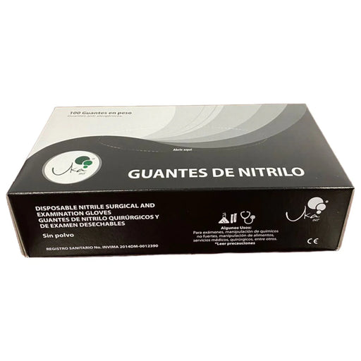 Guantes de nitrilo negro - Caja x 100 unidades - Jelt