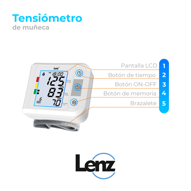 Tensiómetro de muñeca REF. BP-606 Lenz