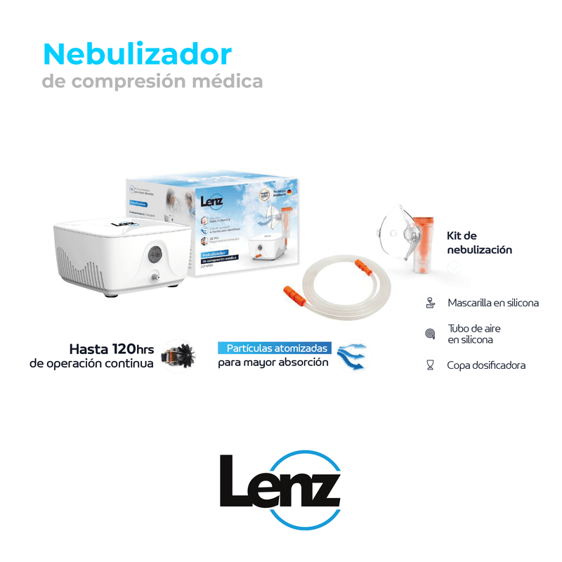 Nebulizador de compresión médica Lenz para uso hogar LT-N700
