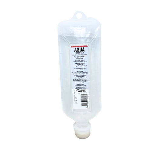 Agua estéril Corpaul - 500 ml Corpaul, unidad, solución inyectable, irrigación dilución, medicamentos. - Jelt