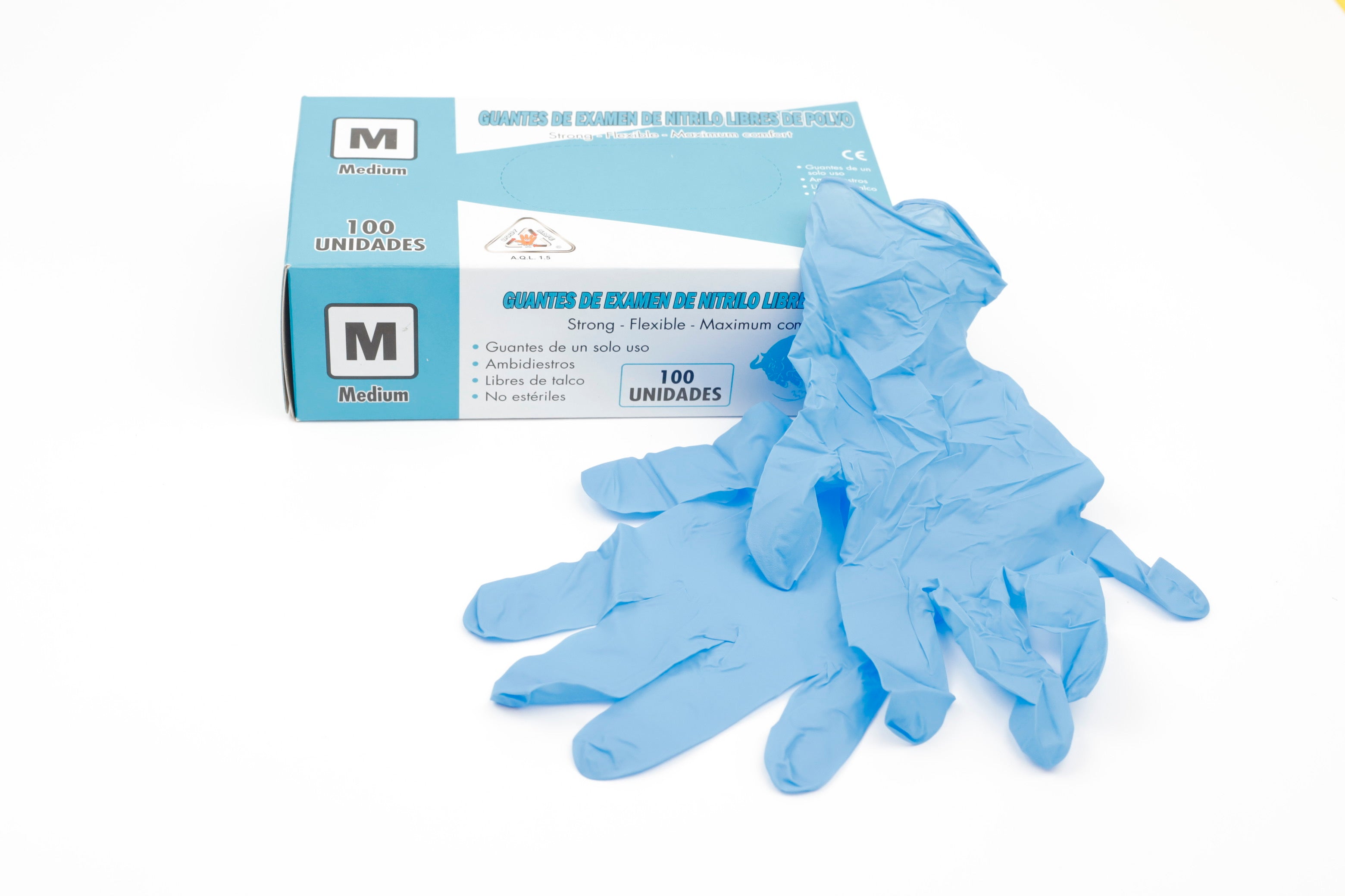 Guantes de nitrilo azul - Caja x 100 unidades - Jelt