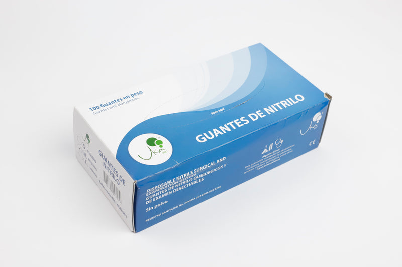 Guantes de nitrilo azul - Caja x 100 unidades - Jelt