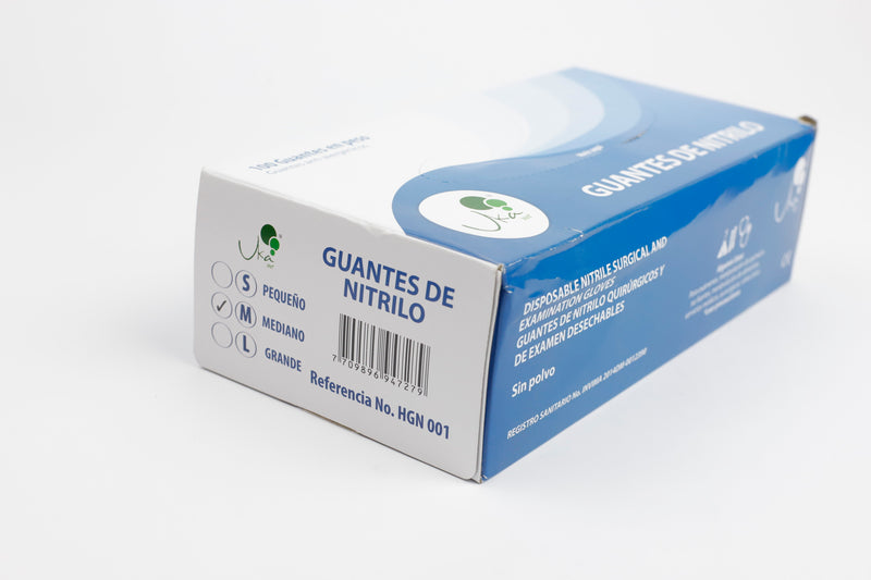 Guantes de nitrilo azul - Caja x 100 unidades - Jelt