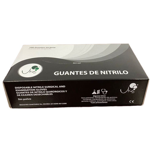 Guantes de nitrilo negro - Caja x 100 unidades - Jelt